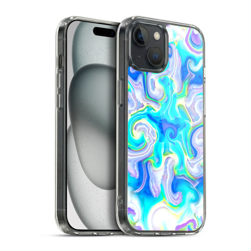 Haroulita Liquid Marble Aquatic Soft Gel Case for Apple iPhone 15 Plus & MagSafe