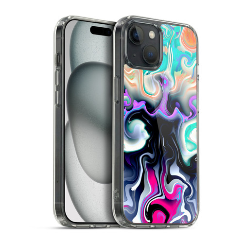 Haroulita Liquid Marble Glitch Soft Gel Case for Apple iPhone 15 Plus & MagSafe
