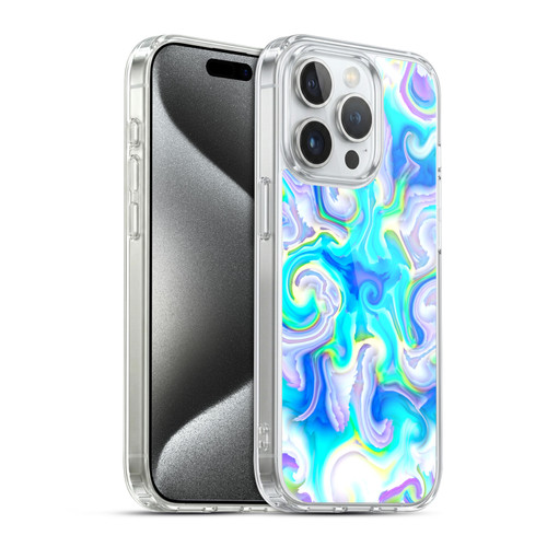Haroulita Liquid Marble Aquatic Soft Gel Case for Apple iPhone 15 Pro & MagSafe