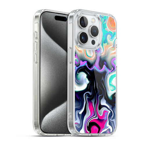 Haroulita Liquid Marble Glitch Soft Gel Case for Apple iPhone 15 Pro & MagSafe