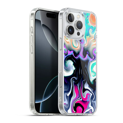 Haroulita Liquid Marble Glitch Soft Gel Case for Apple iPhone 16 Pro Max & MagSafe