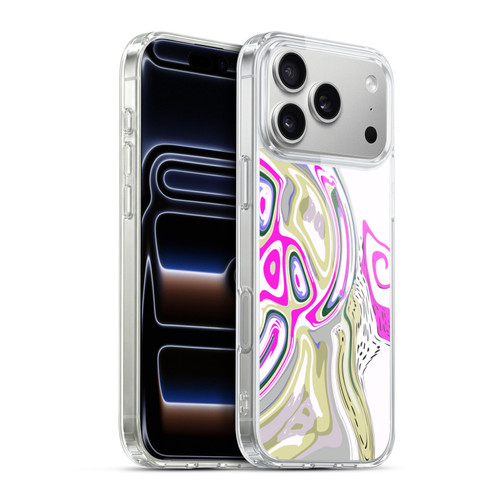 Haroulita Liquid Marble Magenta Swirl Soft Gel Case for Apple iPhone 17 Pro Max