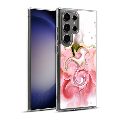 Haroulita Liquid Marble Blush Soft Gel Case for Samsung Galaxy S23 Ultra 5G & MagSafe