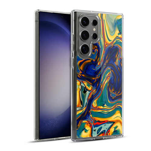 Haroulita Liquid Marble Sunset Soft Gel Case for Samsung Galaxy S23 Ultra 5G & MagSafe