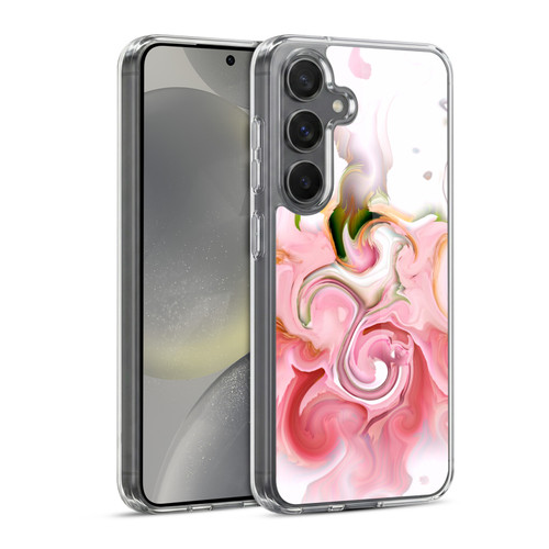 Haroulita Liquid Marble Blush Soft Gel Case for Samsung Galaxy S24 5G & MagSafe