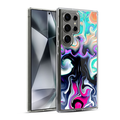 Haroulita Liquid Marble Glitch Soft Gel Case for Samsung Galaxy S24 Ultra 5G & MagSafe