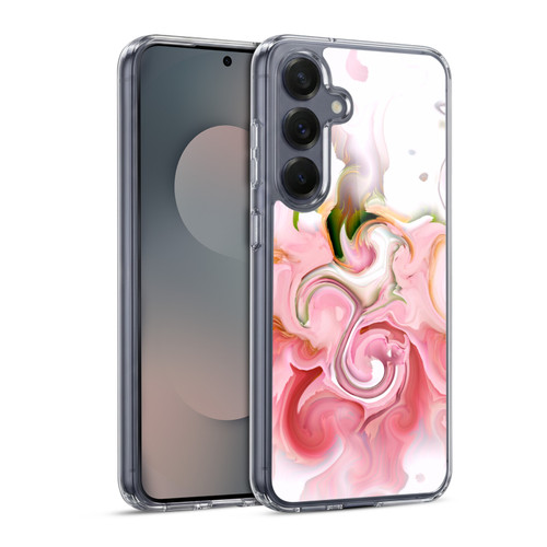 Haroulita Liquid Marble Blush Soft Gel Case for Samsung Galaxy S25 & MagSafe