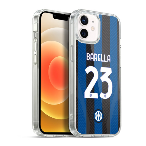 Fc Internazionale Milano 2022/23 Players Home Kit Nicolò Barella Soft Gel Case for Apple iPhone 12 / iPhone 12 Pro & MagSafe