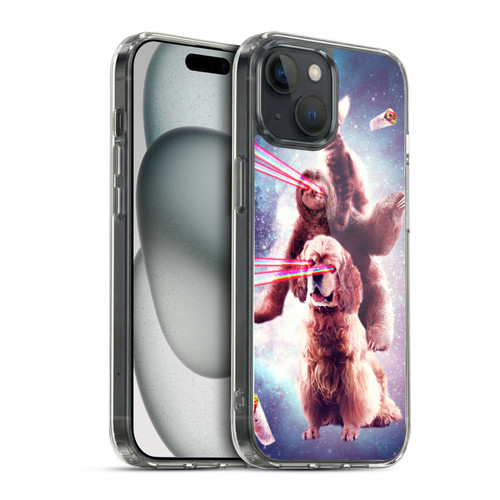 Random Galaxy Space Pizza Ride Lazer Eyes Cat Sloth & Dog Soft Gel Case for Apple iPhone 15 & MagSafe