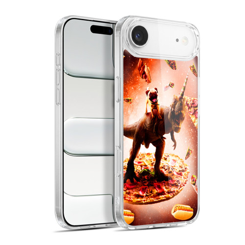 Random Galaxy Space Pizza Ride Pug & Dinosaur Unicorn Soft Gel Case for Apple iPhone 17 Air
