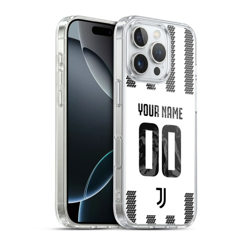 Custom Customised Personalised Juventus Football Club 2022/23 Match Kit Home Soft Gel Case for Apple iPhone 16 Pro & MagSafe