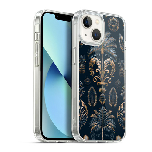 LebensArt Mix Art Art Deco Dark Blue Kopie Soft Gel Case for Apple iPhone 13