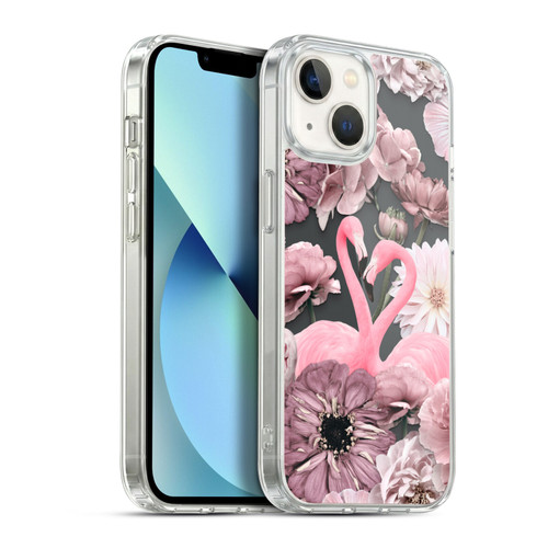 LebensArt Mix Art Flamingo Romance Soft Gel Case for Apple iPhone 13