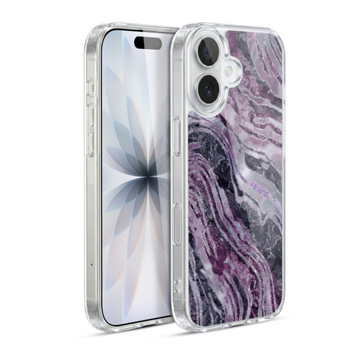 LebensArt Gemstone Marble Elegant Purple Soft Gel Case for Apple iPhone 17