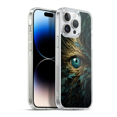 LebensArt Mix Art Bright Teal Dragon Eye Soft Gel Case for Apple iPhone 13 Pro Max & MagSafe