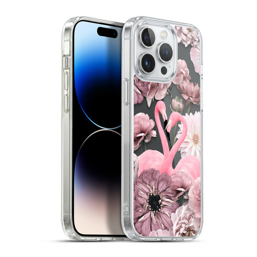 LebensArt Mix Art Flamingo Romance Soft Gel Case for Apple iPhone 13 Pro Max & MagSafe