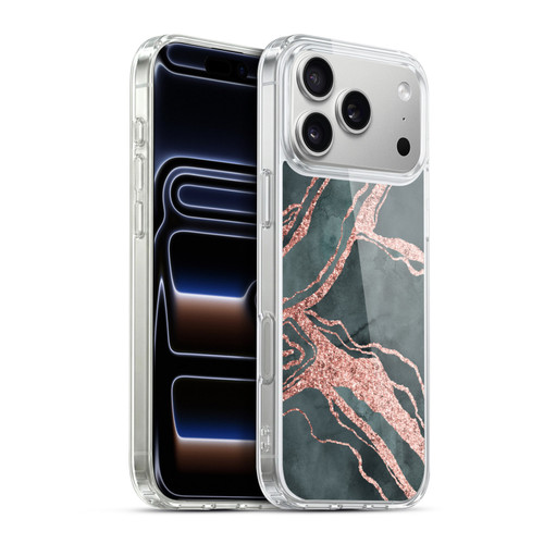 LebensArt Gemstone Marble Rose Gold Ripple Soft Gel Case for Apple iPhone 17 Pro Max