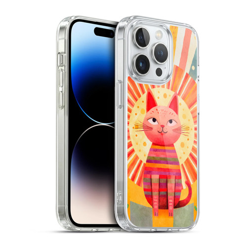 LebensArt Mix Art Red Whimsy Cat Soft Gel Case for Apple iPhone 13 Pro & MagSafe