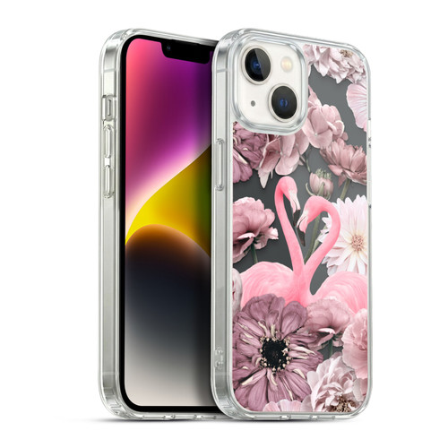 LebensArt Mix Art Flamingo Romance Soft Gel Case for Apple iPhone 14