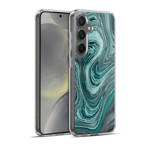 LebensArt Gemstone Marble Shiny River Soft Gel Case for Samsung Galaxy S24+ 5G & MagSafe