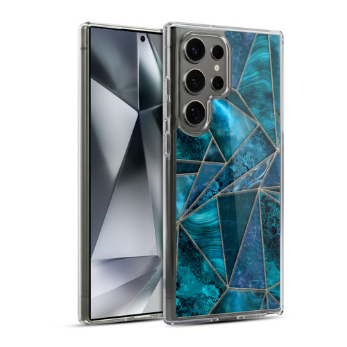 LebensArt Gemstone Marble Stained Glass Soft Gel Case for Samsung Galaxy S24 Ultra 5G & MagSafe