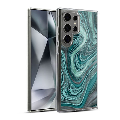 LebensArt Gemstone Marble Shiny River Soft Gel Case for Samsung Galaxy S24 Ultra 5G & MagSafe