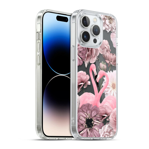LebensArt Mix Art Flamingo Romance Soft Gel Case for Apple iPhone 14 Pro Max & MagSafe