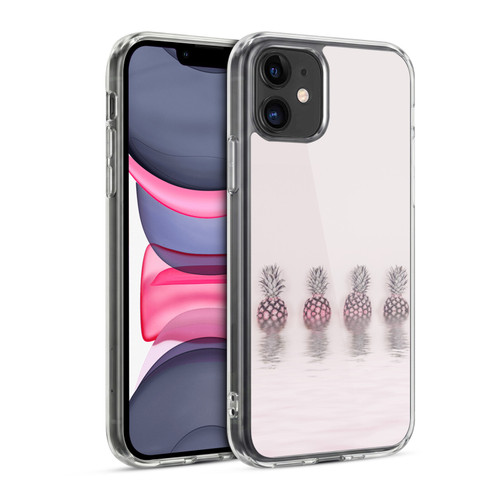 LebensArt Pastels Pineapples Soft Gel Case for Apple iPhone 11