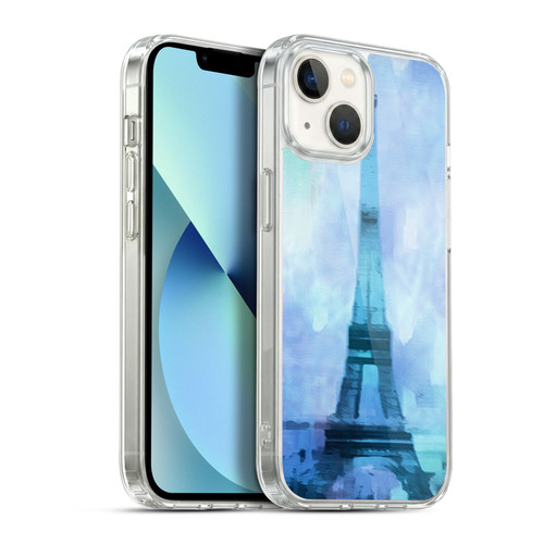 LebensArt Pastels Blue Soft Gel Case for Apple iPhone 13