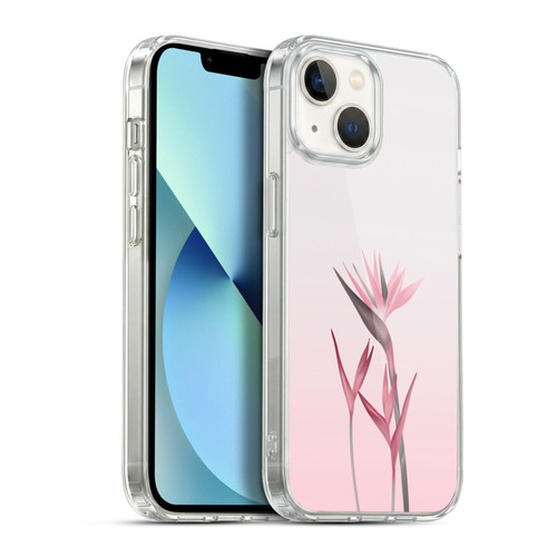 LebensArt Pastels Tropical Flower Soft Gel Case for Apple iPhone 13