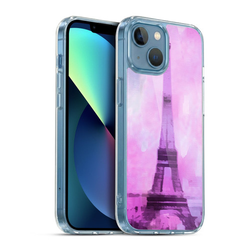 LebensArt Pastels Abstract Soft Gel Case for Apple iPhone 13 Mini & MagSafe