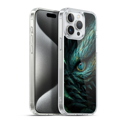 LebensArt Mix Art Deep Teal Dragon Eye Soft Gel Case for Apple iPhone 15 Pro Max & MagSafe