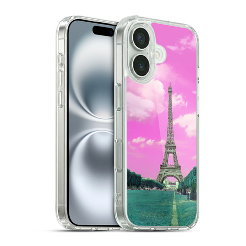 LebensArt Pastels Pink Paris Soft Gel Case for Apple iPhone 16 & MagSafe