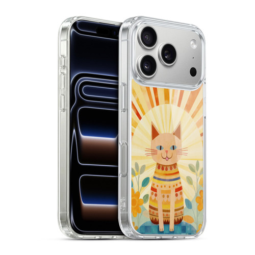 LebensArt Mix Art Boho Whimsy Cat Soft Gel Case for Apple iPhone 17 Pro