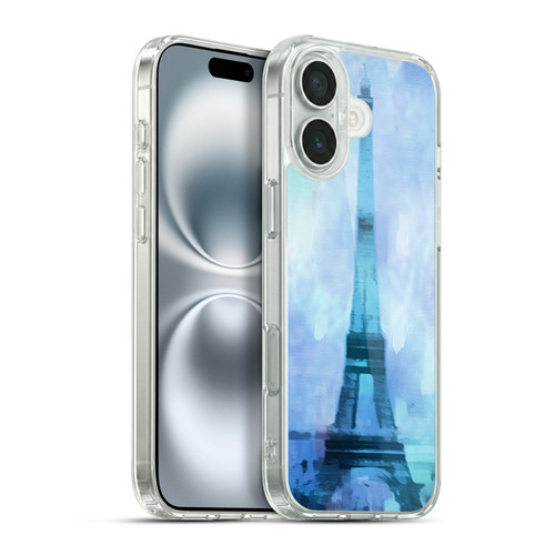 LebensArt Pastels Blue Soft Gel Case for Apple iPhone 16 Plus & MagSafe