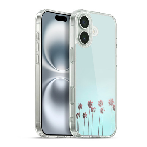 LebensArt Pastels Paradise Palm Soft Gel Case for Apple iPhone 16 Plus & MagSafe