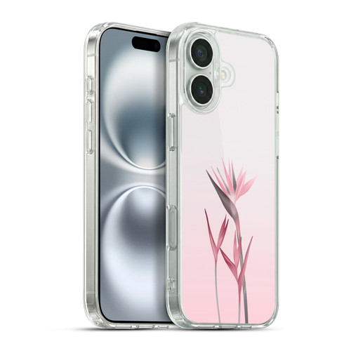 LebensArt Pastels Tropical Flower Soft Gel Case for Apple iPhone 16 Plus & MagSafe