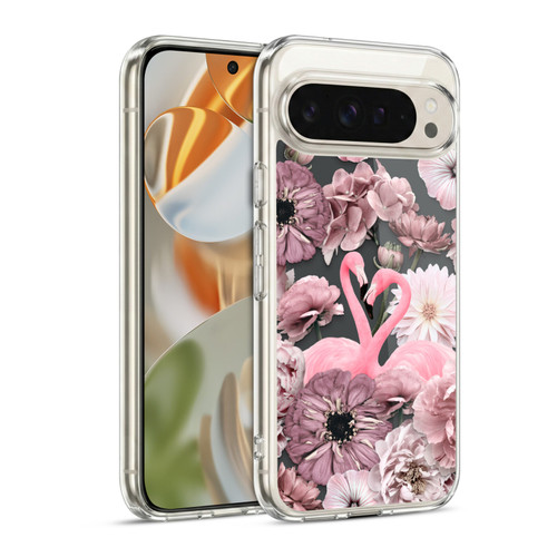 LebensArt Mix Art Flamingo Romance Soft Gel Case for Google Pixel 9 / Pixel 9 Pro
