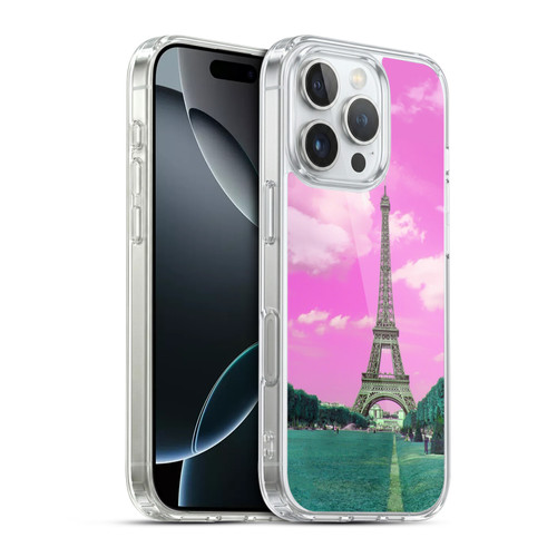 LebensArt Pastels Pink Paris Soft Gel Case for Apple iPhone 16 Pro & MagSafe