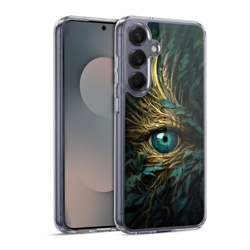 LebensArt Mix Art Bright Teal Dragon Eye Soft Gel Case for Samsung Galaxy S25 & MagSafe