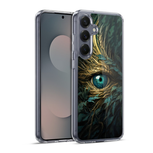 LebensArt Mix Art Bright Teal Dragon Eye Soft Gel Case for Samsung Galaxy S25+ & MagSafe