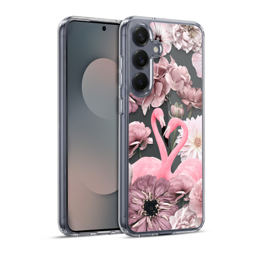 LebensArt Mix Art Flamingo Romance Soft Gel Case for Samsung Galaxy S25+ & MagSafe