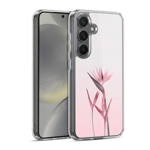 LebensArt Pastels Tropical Flower Soft Gel Case for Samsung Galaxy S24 5G & MagSafe