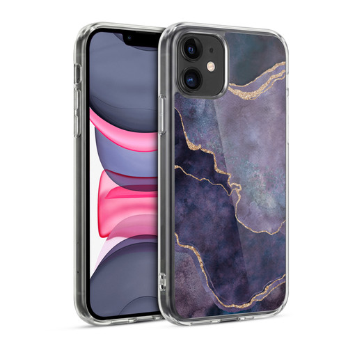 LebensArt Mineral Marble Purple Soft Gel Case for Apple iPhone 11