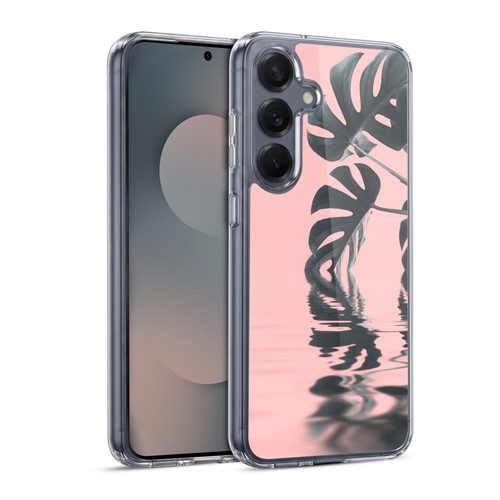 LebensArt Pastels Monstera Soft Gel Case for Samsung Galaxy S25 & MagSafe