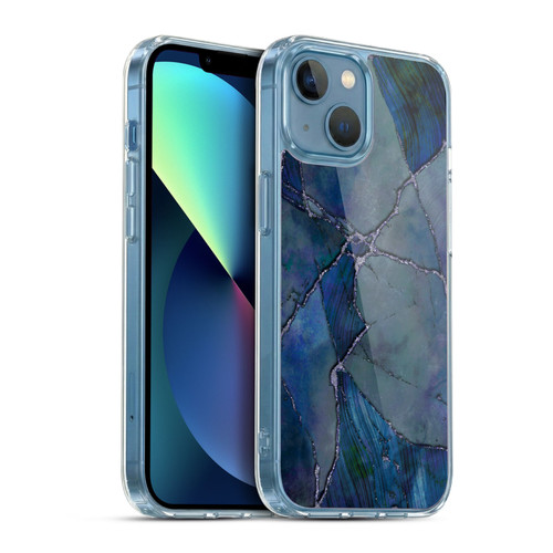 LebensArt Mineral Marble Indigo Soft Gel Case for Apple iPhone 13 Mini & MagSafe
