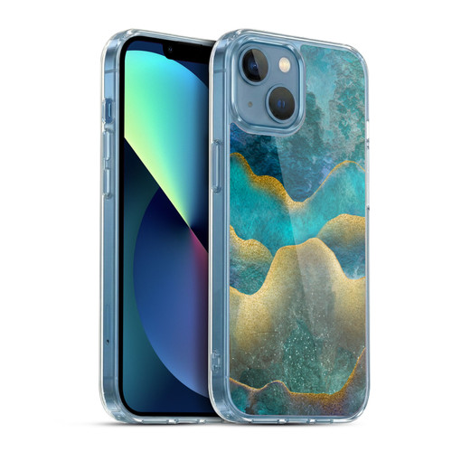 LebensArt Mineral Marble Wash Up Soft Gel Case for Apple iPhone 13 Mini & MagSafe