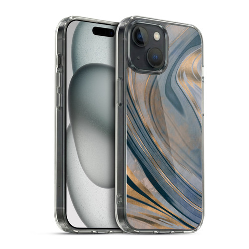 LebensArt Mineral Marble Gemstone Soft Gel Case for Apple iPhone 15 & MagSafe