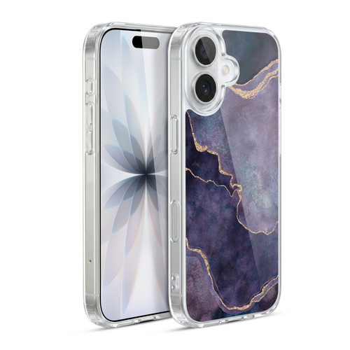 LebensArt Mineral Marble Purple Soft Gel Case for Apple iPhone 17