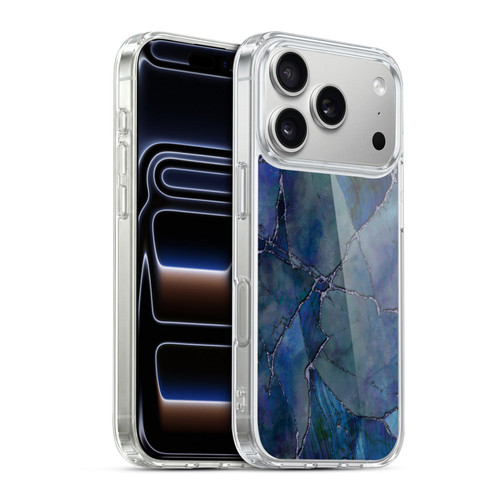 LebensArt Mineral Marble Indigo Soft Gel Case for Apple iPhone 17 Pro